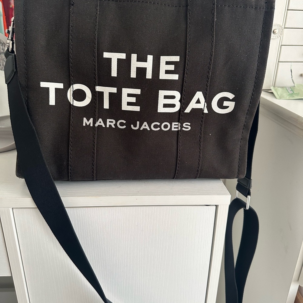 Marc Jacobs Black Medium Canvas Tote Bag
